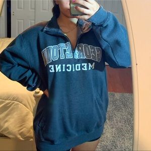 Georgetown University Medicine 3/4 Zip Sweatshirt